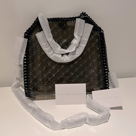 Stella Mccartney Falabella Mini Monogram Tote Bag in Black PVC-FREE SHIPPING - Picture 8 of 16